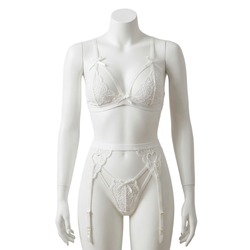 Lace Bralette Set - Set di lingerie in pizzo da