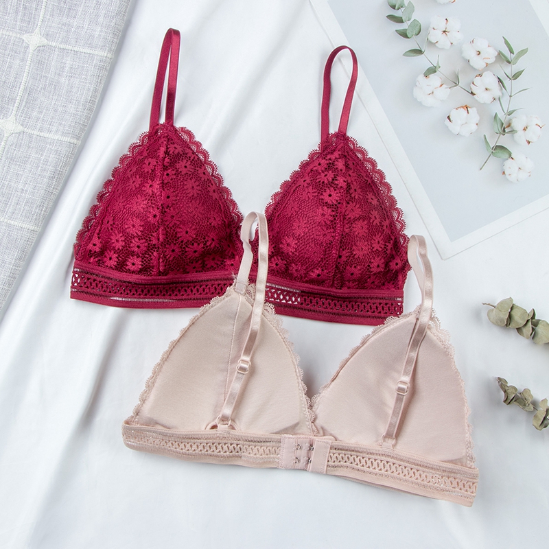 Lace Bralette Set - Top reggiseno sexy in pizzo floreale