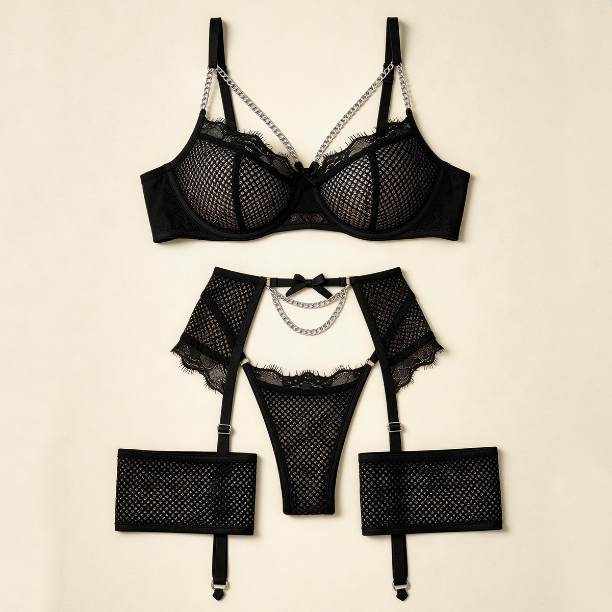Set di lingerie sexy, con inse - Sheer Mesh Bra recensione e prezzo