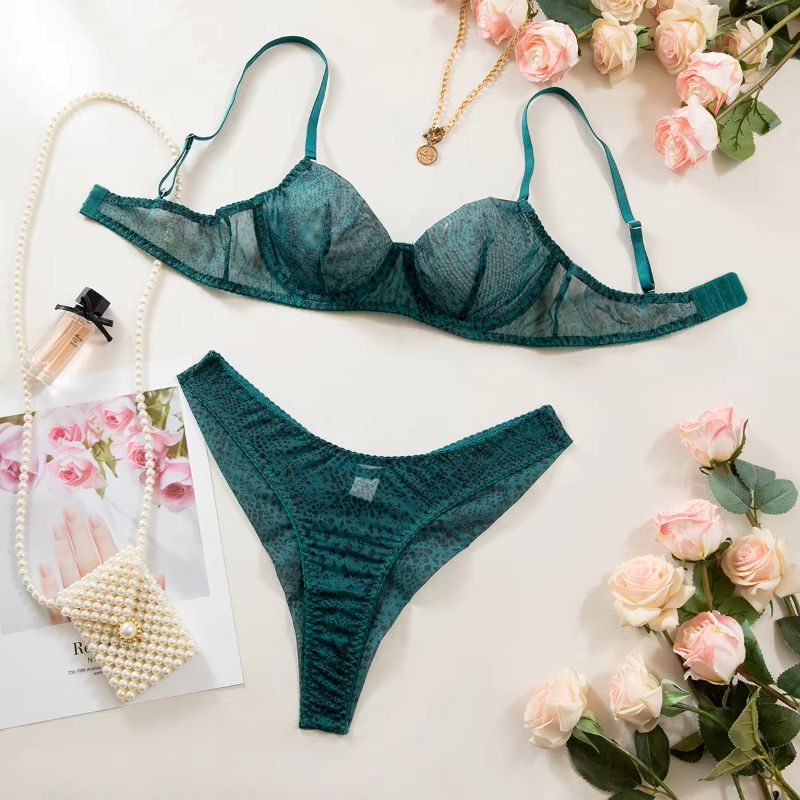 Set di 2 Pezzi Lingerie Donna, - Sheer Mesh Bra recensione e prezzo